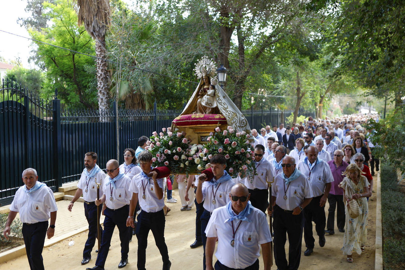 Las imágenes del traslado de la Virgen de las Huertas a San José