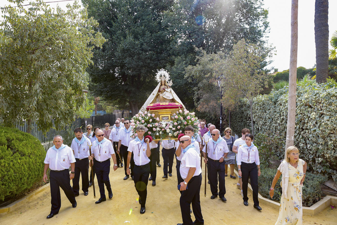 Las imágenes del traslado de la Virgen de las Huertas a San José