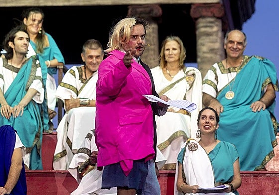 Barbinica, también Caudillo de Mursilla, interviene ante los senadores romanos.