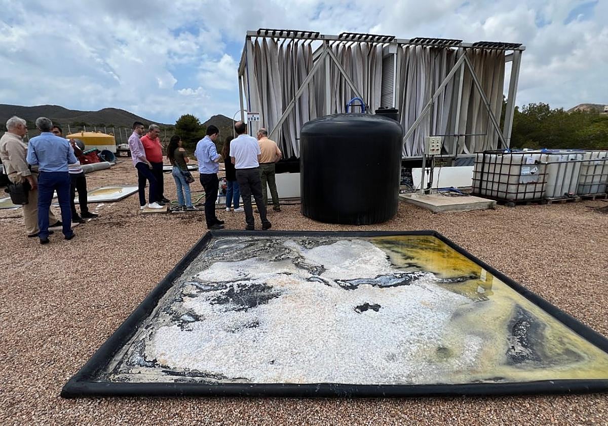 Planta piloto del proyecto Life Desirow en instalaciones de la Comunidad de Regantes Arco Sur Mar Menor.