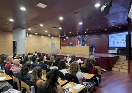 Los investigadores de la UMU presentan el estudio durante las jornadas.