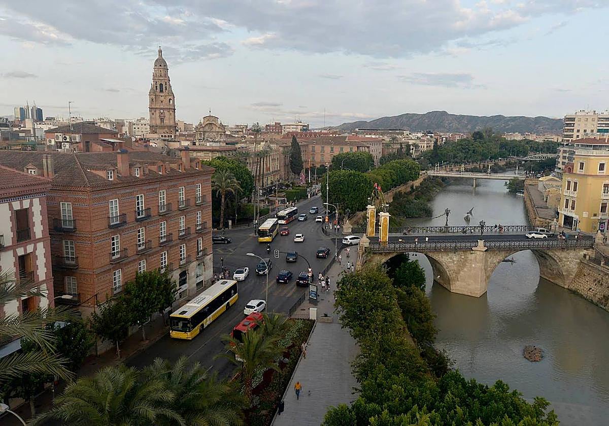 Panorámica de la ciudad de Murcia.
