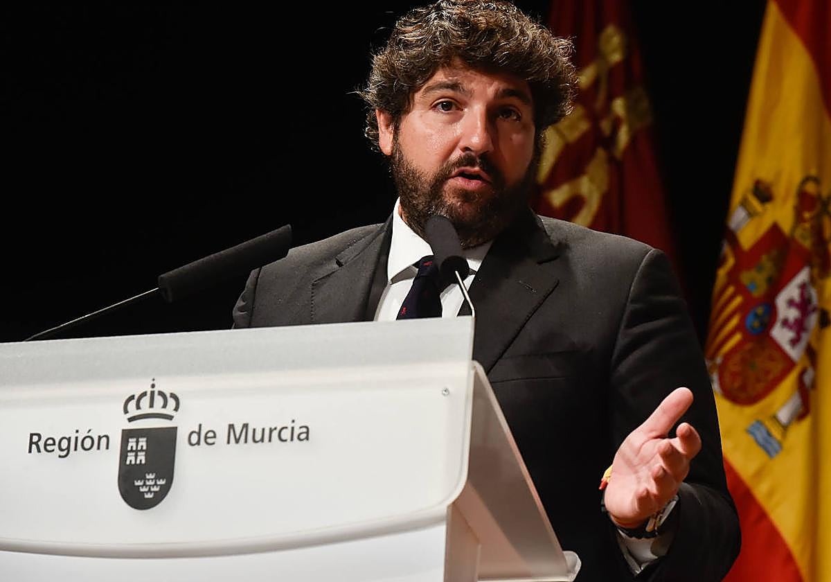 Fernando López Miras, durante un acto este viernes.