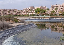 Vista panorámica del lago de Condado de Alhama, en una imagen reciente.