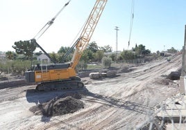 Obras de soterramiento de la plataforma del AVE.