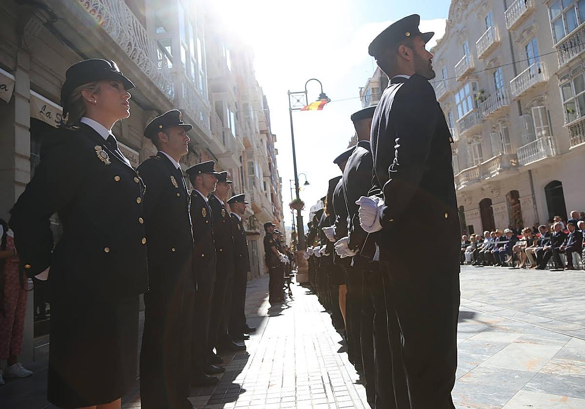 Acto del patrón de la Policía Nacional en Cartagena, en imágenes