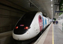 Un tren Ouigo, en la estación del AVE de Murcia, en una imagen de archivo.