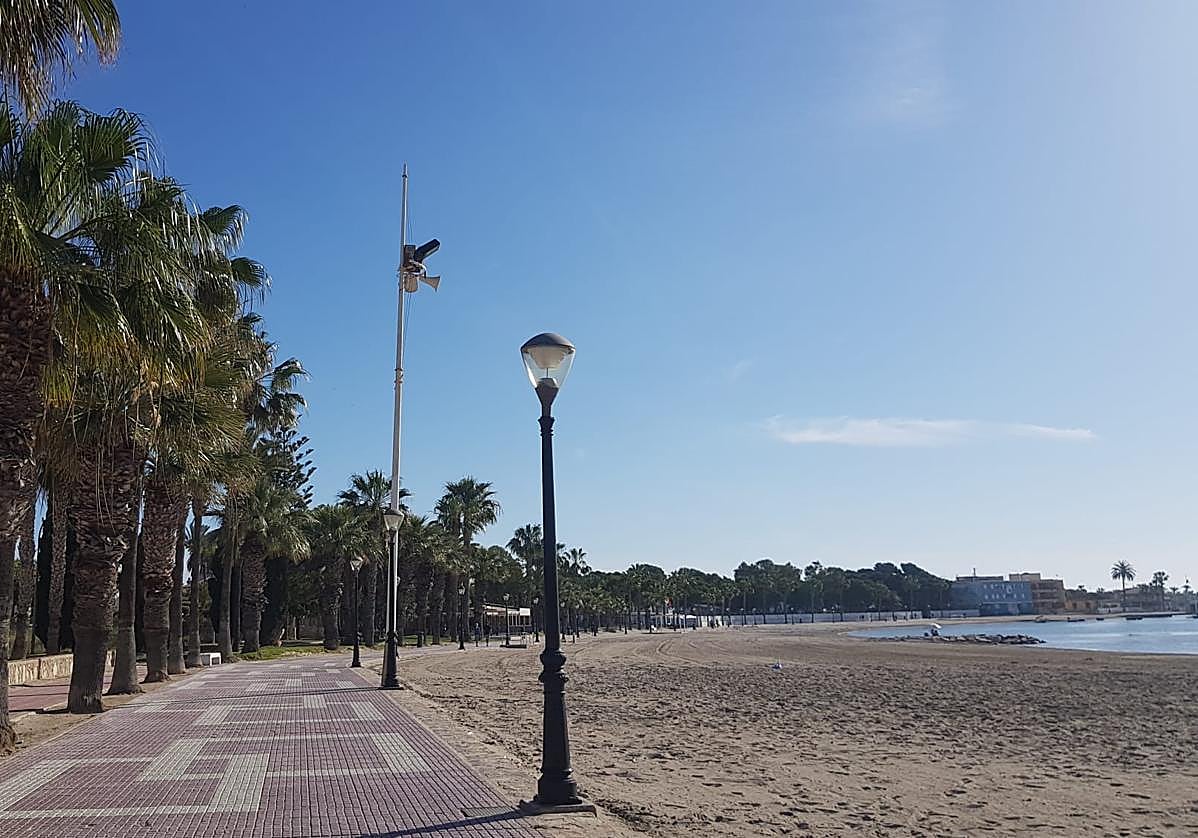 La playa Las Palmeras, en Los Narejos.