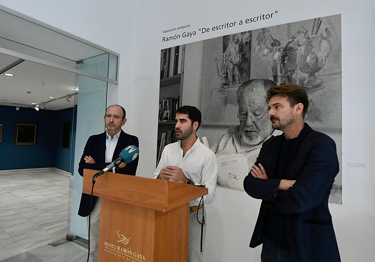 Miguel Torres, Rafael Fuster y Diego Avilés presentaron ayer el programa del Museo Ramón Gaya de Murcia.