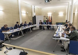 Reunión de los miembros del consejo de administración de la Autoridad Portuaria de Cartagena.