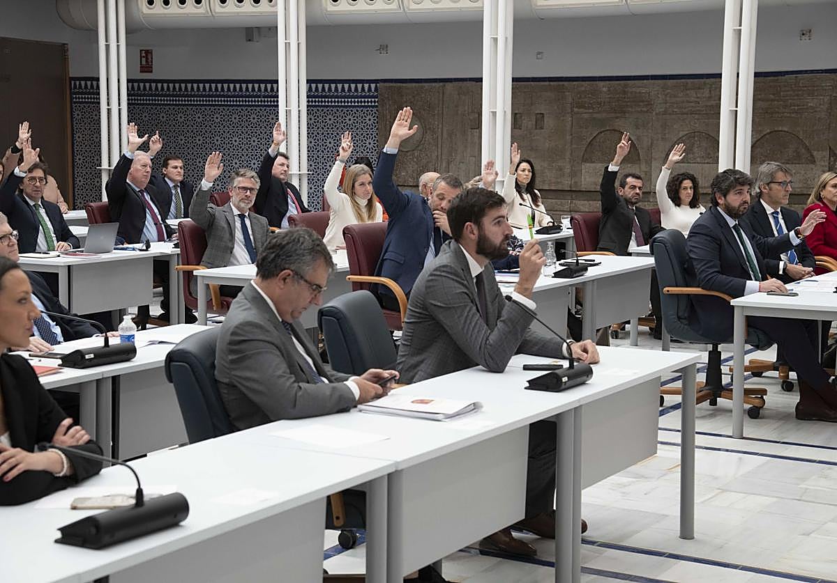 Diputados durante un Pleno de la Asamblea, en una imagen de archivo.