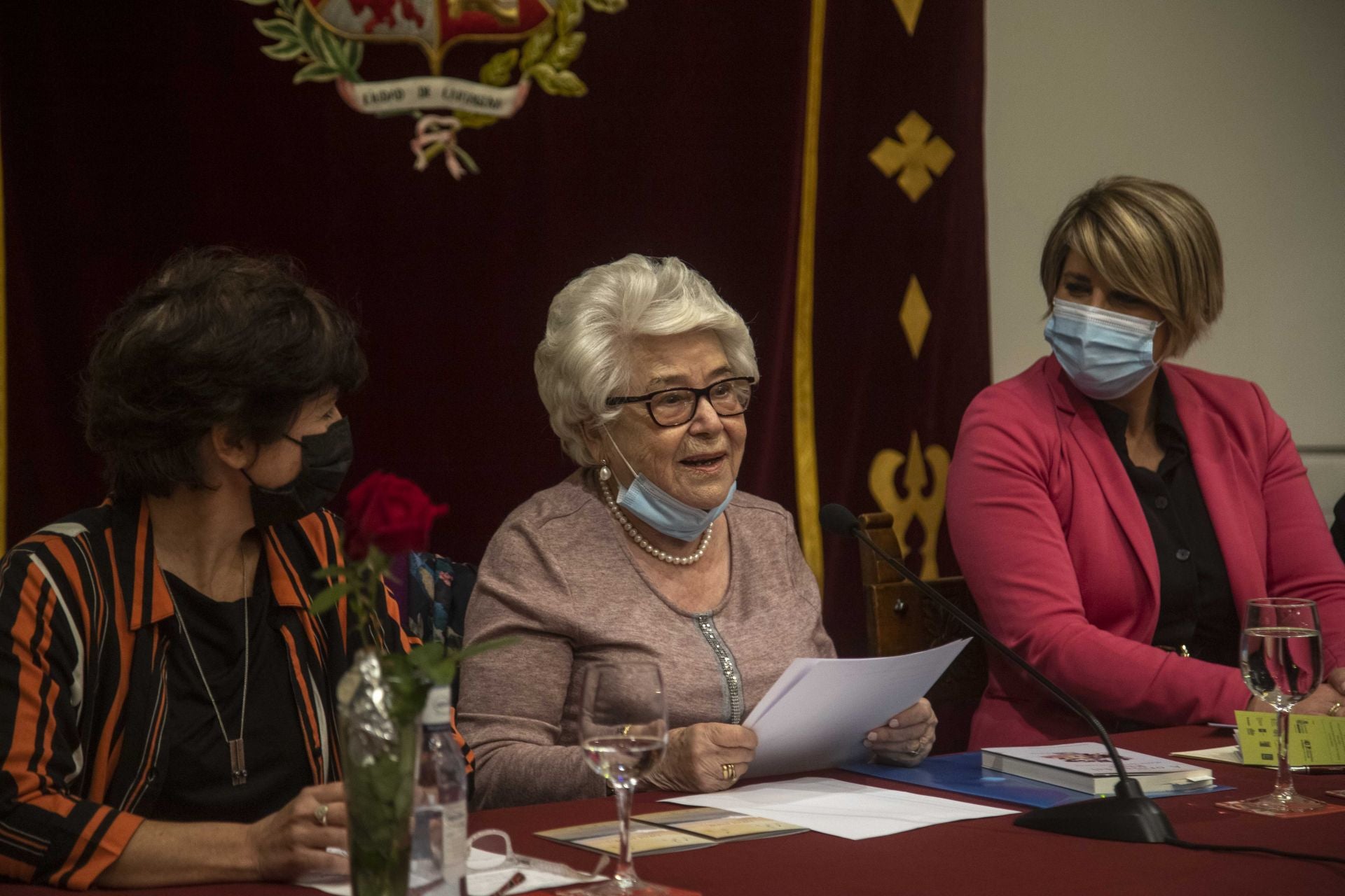 Homenaje a Cervantes en el Ayuntamiento de Cartagena en noviembre de 2021.