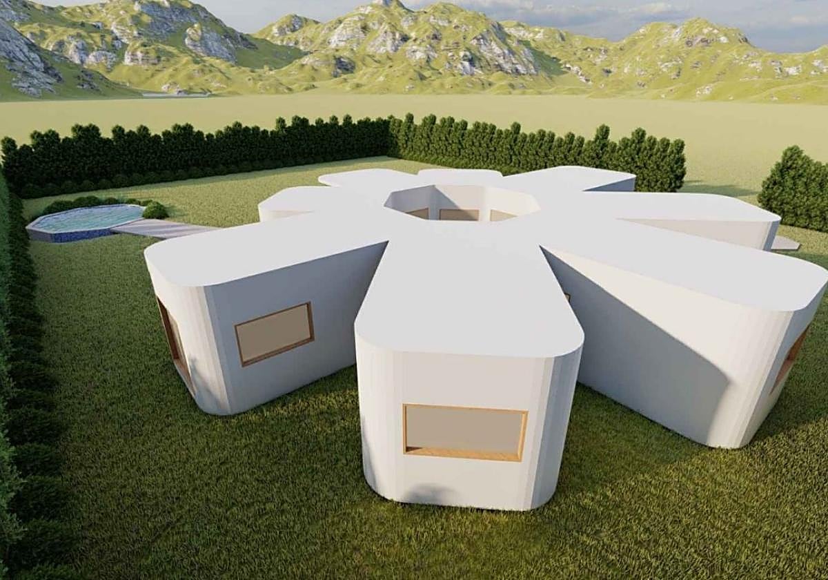 Recreación digital de la vivienda tutelada para personas con problemas mentales promovida por la Comunidad en Águilas.