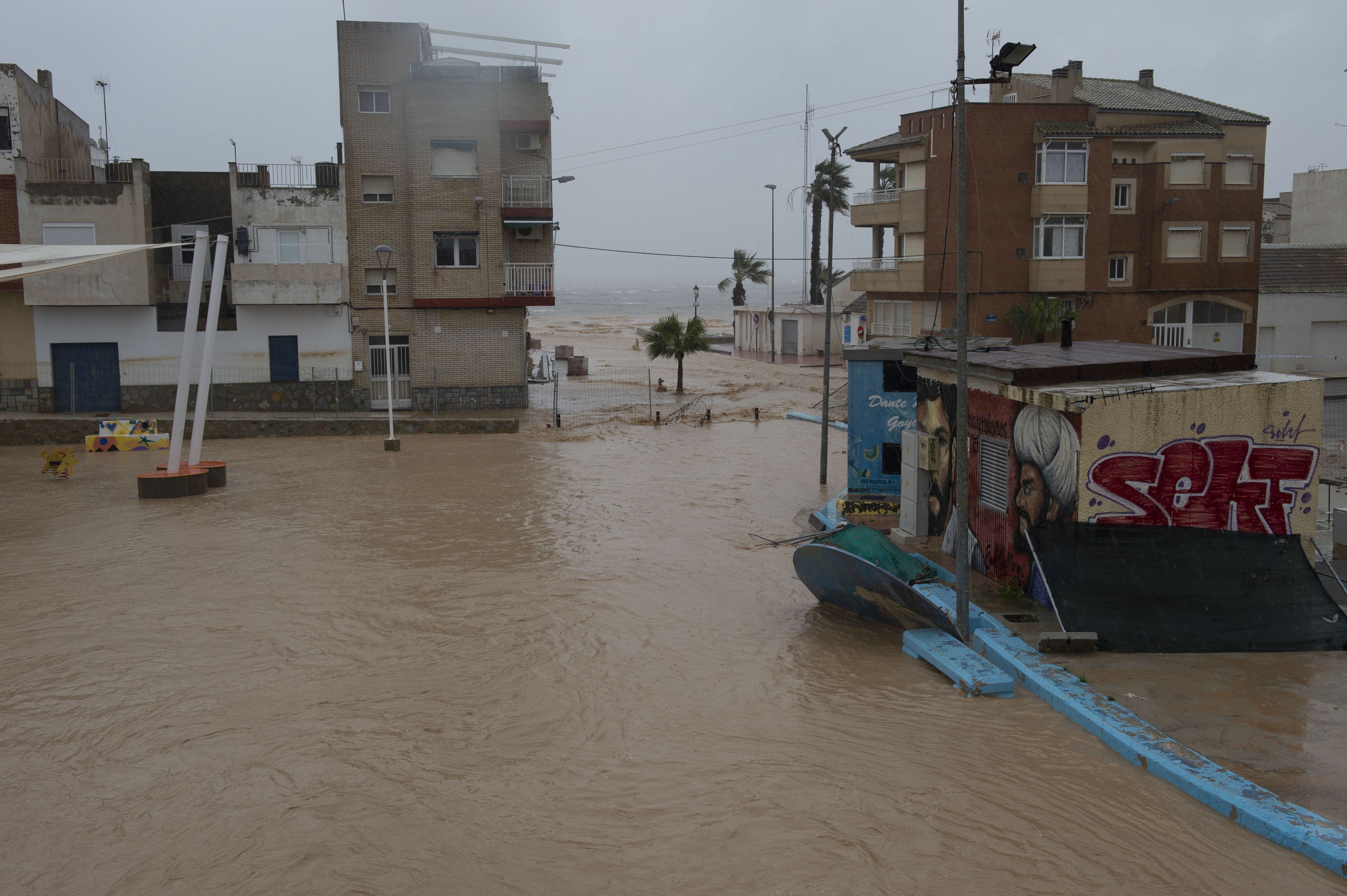 Inundaciones en Los Alcázares el 24 de marzo de 2023.