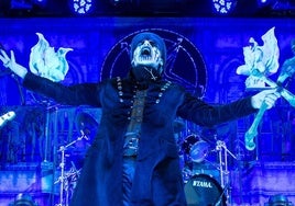 King Diamond durante un concierto en Texas.