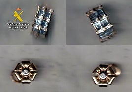 Algunas de las joyas robadas.