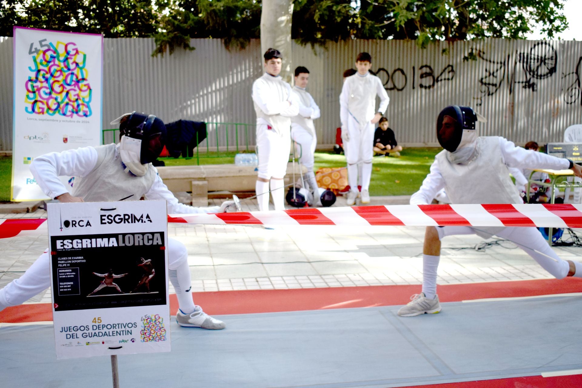 Exhibición del Club de Esgrima de Lorca con los 45 Juegos Deportivos del Guadalentín