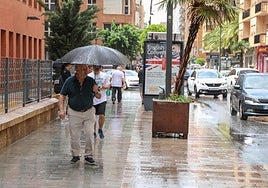 Lluvia en Lorca, en una imagen de archivo.