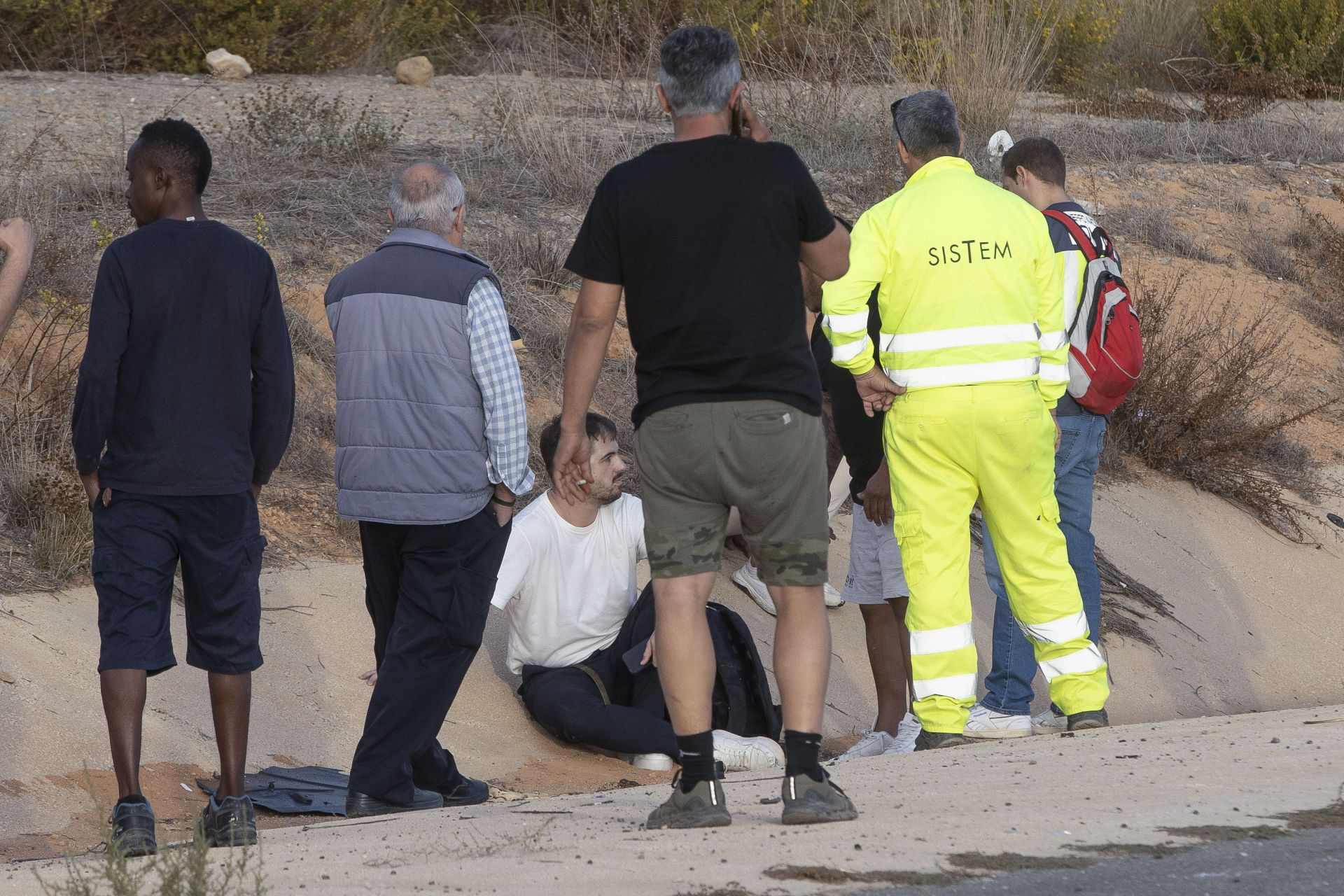 El accidente provocado por un kamikaze en la autovía entre Murcia y Cartagena, en imágenes