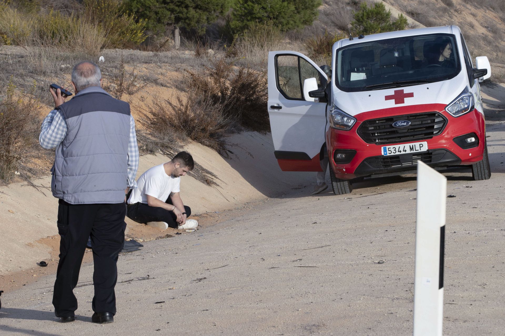 El accidente provocado por un kamikaze en la autovía entre Murcia y Cartagena, en imágenes