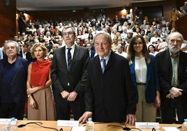 Acto de conmemoración del 25 aniversario del edificio Moneo, este martes, en Murcia.