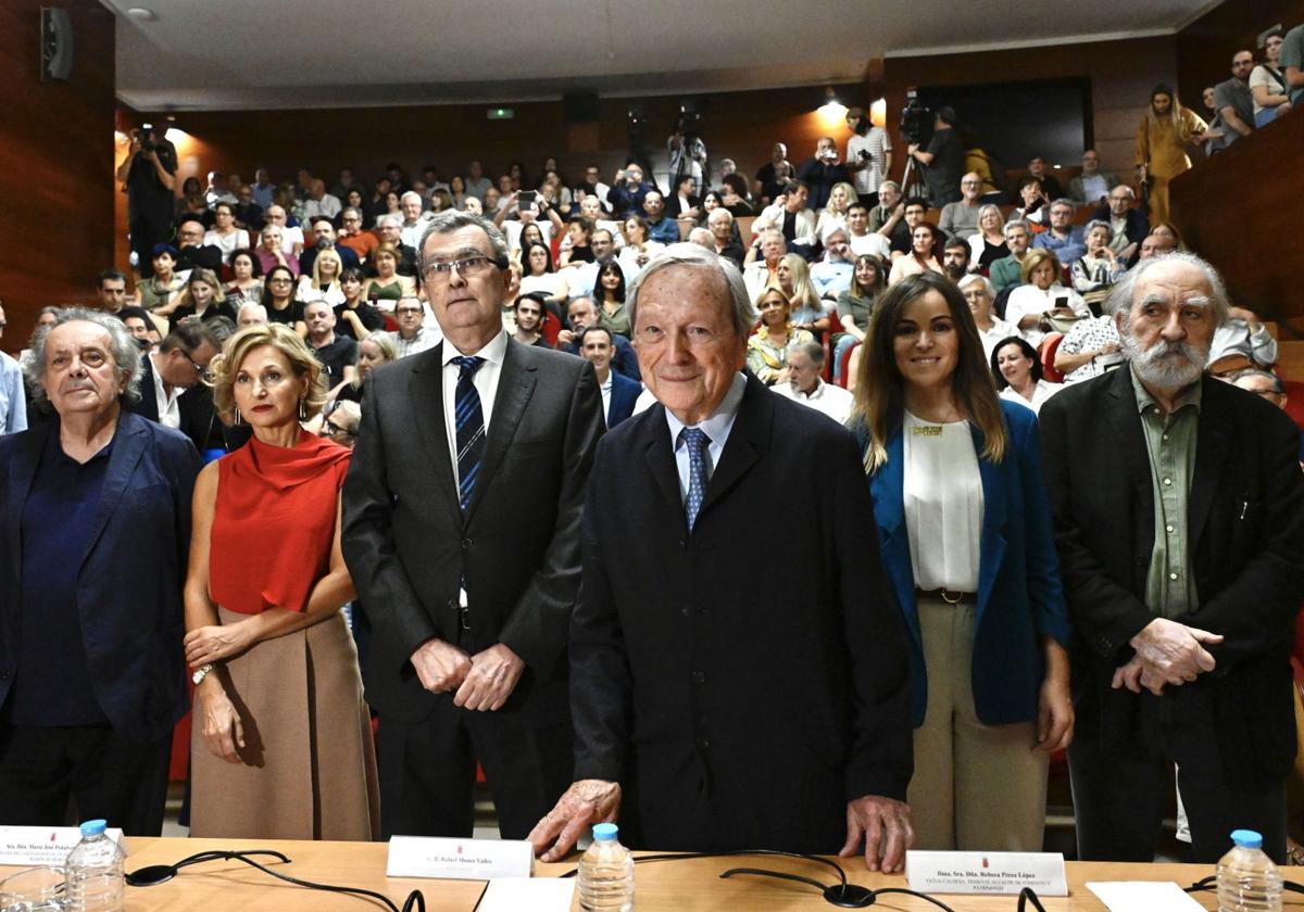 Acto de conmemoración del 25 aniversario del edificio Moneo, este martes, en Murcia.