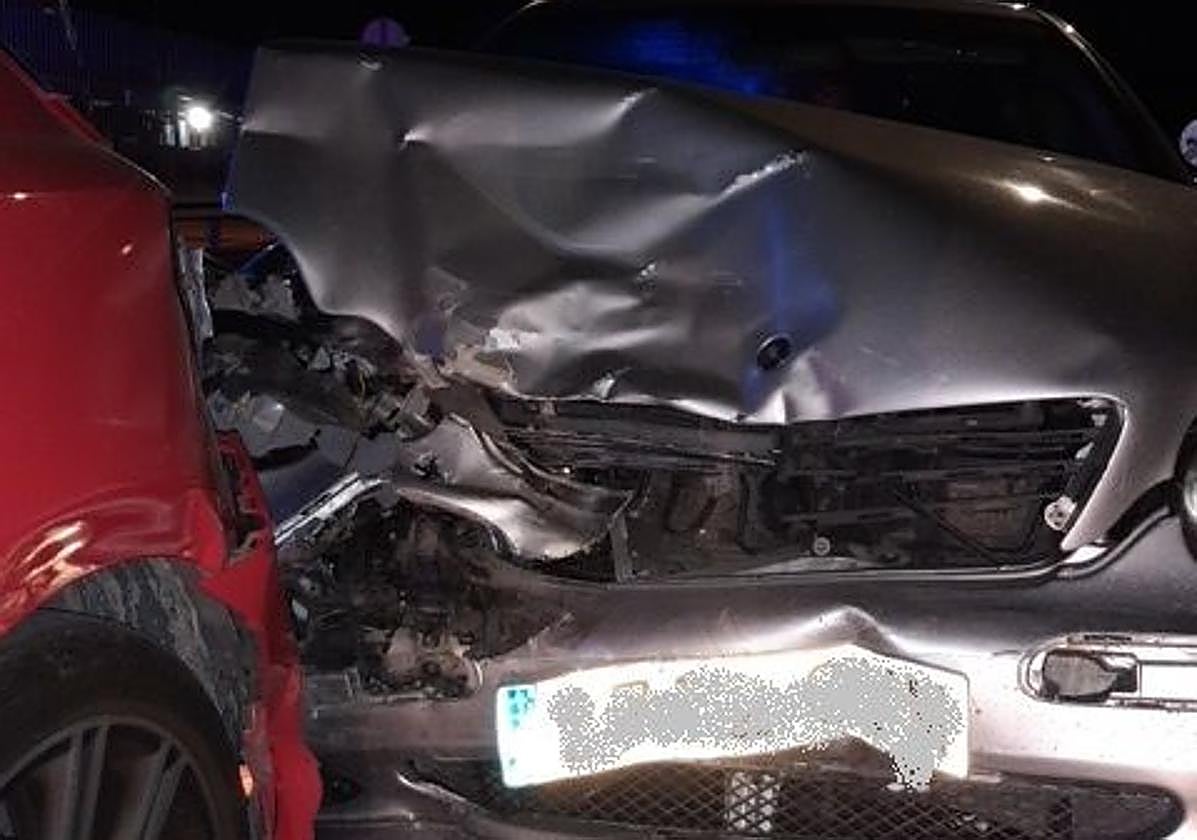 Accidente entre tres coches en Las Torres de Cotillas.