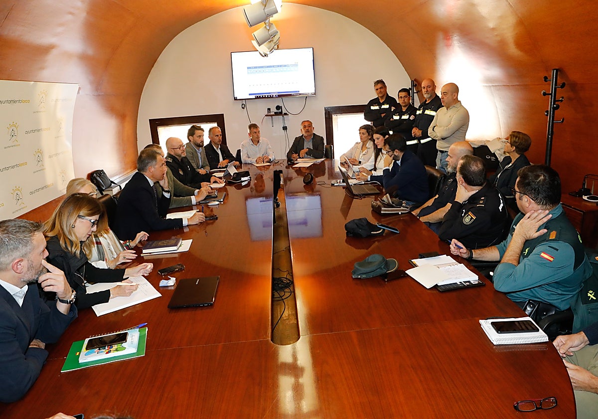 Reunión de coordinación ante la alerta meteorológica.