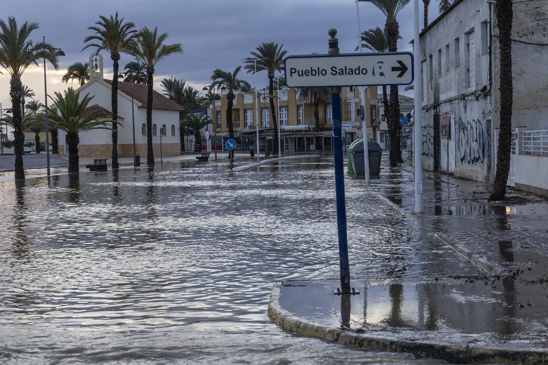 En imágenes | Mazarrón se lleva la peor parte de la alerta naranja por lluvia