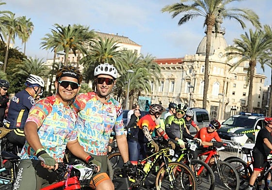 Ruta cicloturística celebrada ayer, con salida desde el Puerto.