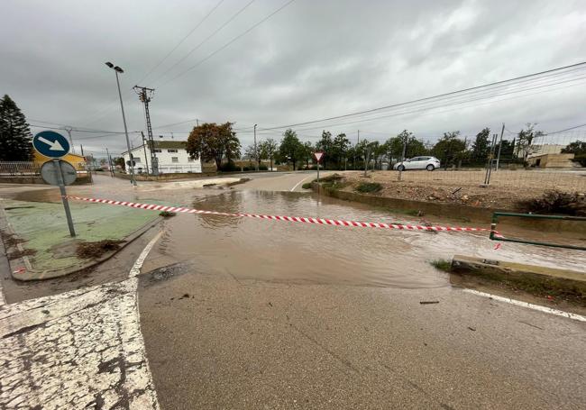 El Camino Hondo, en Lorca, cerrado al tráfico por las precipitaciones