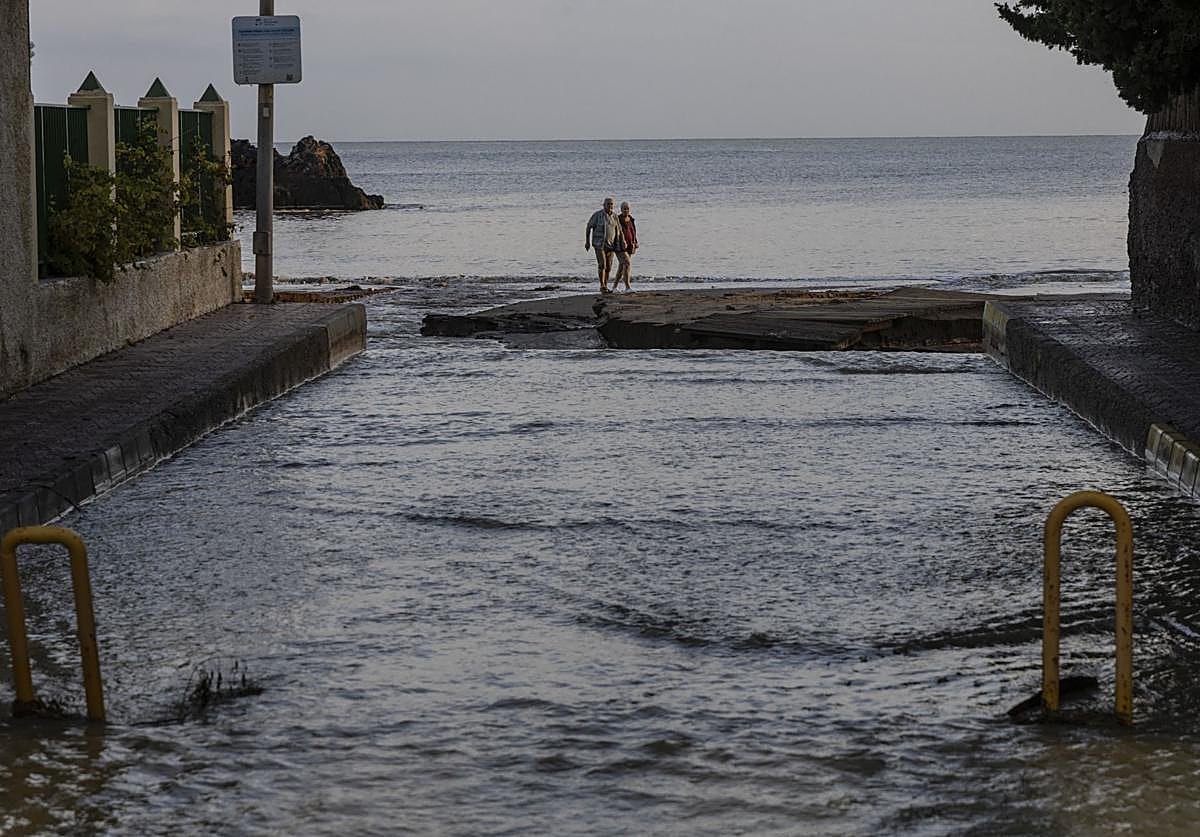 Inundación en Mazarrón la semana pasada.