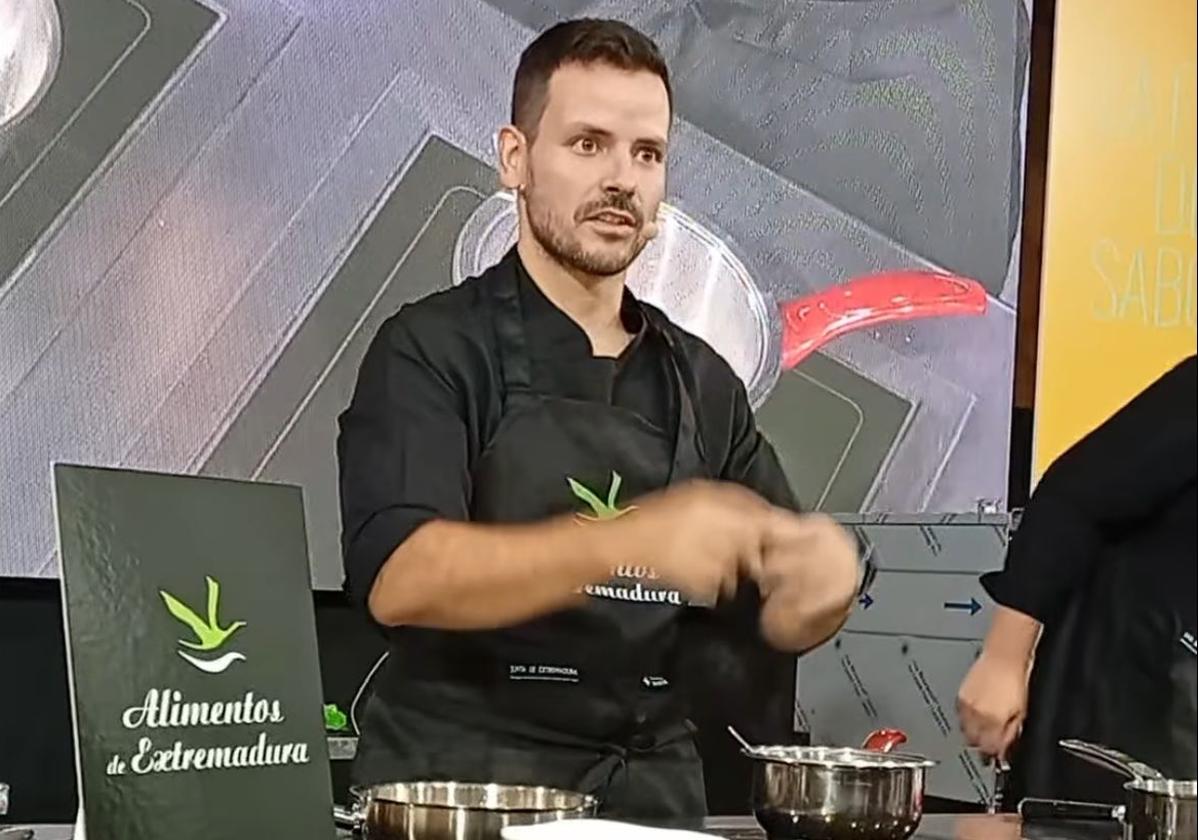 El chef Juanma Salgado, este viernes, durante la ponencia.