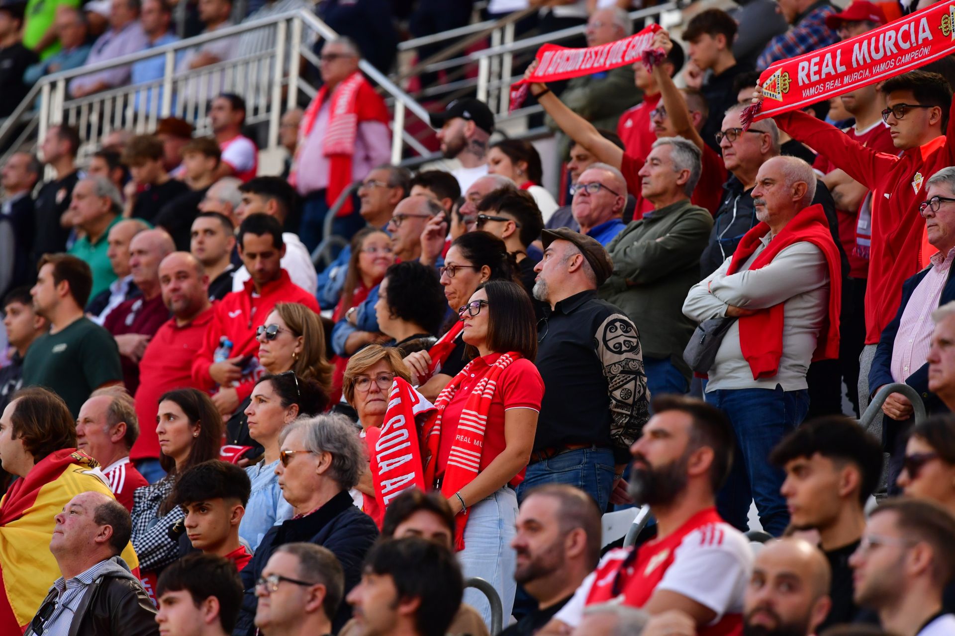El empate del Real Murcia frente al Atlético B, en imágenes
