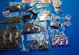 Imagen de los efectos incautados.