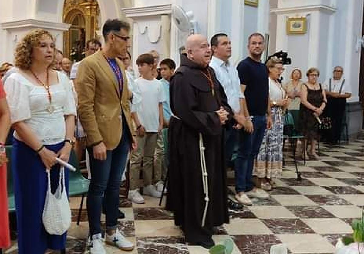 Juan Antonio Llorente Espín durante un acto religioso en Cehegín el pasado septiembre.