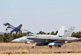 Aviones utilizados por el Ejército del Aire en sus maniobras.