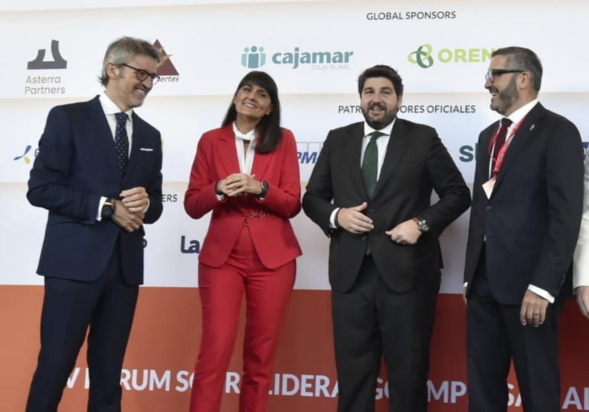 Luis Alberto Marín, María González Veracruz, Fernando López Miras y Miguel López Abad, este miércoles, en el CEO Congress.