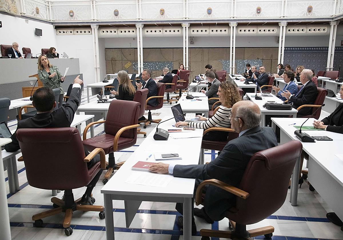 Diputados durante el Pleno de la Asamblea de este viernes.
