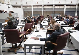 Diputados durante el Pleno de la Asamblea de este viernes.