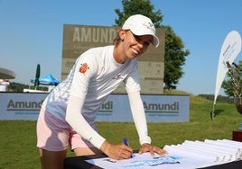 Marta Martín, tras ganar el Tipsport Czech Ladies Open este año.