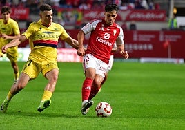 Jorge Mier, en el partido contra el Atlético Sanluqueño.