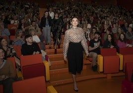 Marta Nieto, aplaudida ayer en el Festival de Cine de Cartagena.