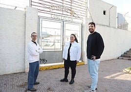 Víctor Pérez Sánchez, Rosario Contreras Vicente y Álvaro Sánchez Olmedo, los tres arquitectos que han creado el proyecto elegido.