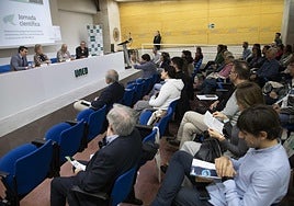 Asistentes a la jornada científica sobre el Mar Menor, ayer.