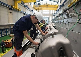 Alumnos durante unas prácticas, en una imagen de archivo.