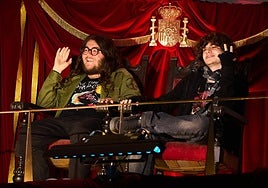 Detective murciano y Foxer zorrorífico, durante su paso por 'La Revuelta'.