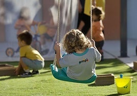 Alumnos de una guardería de Murcia, en una imagen de archivo.