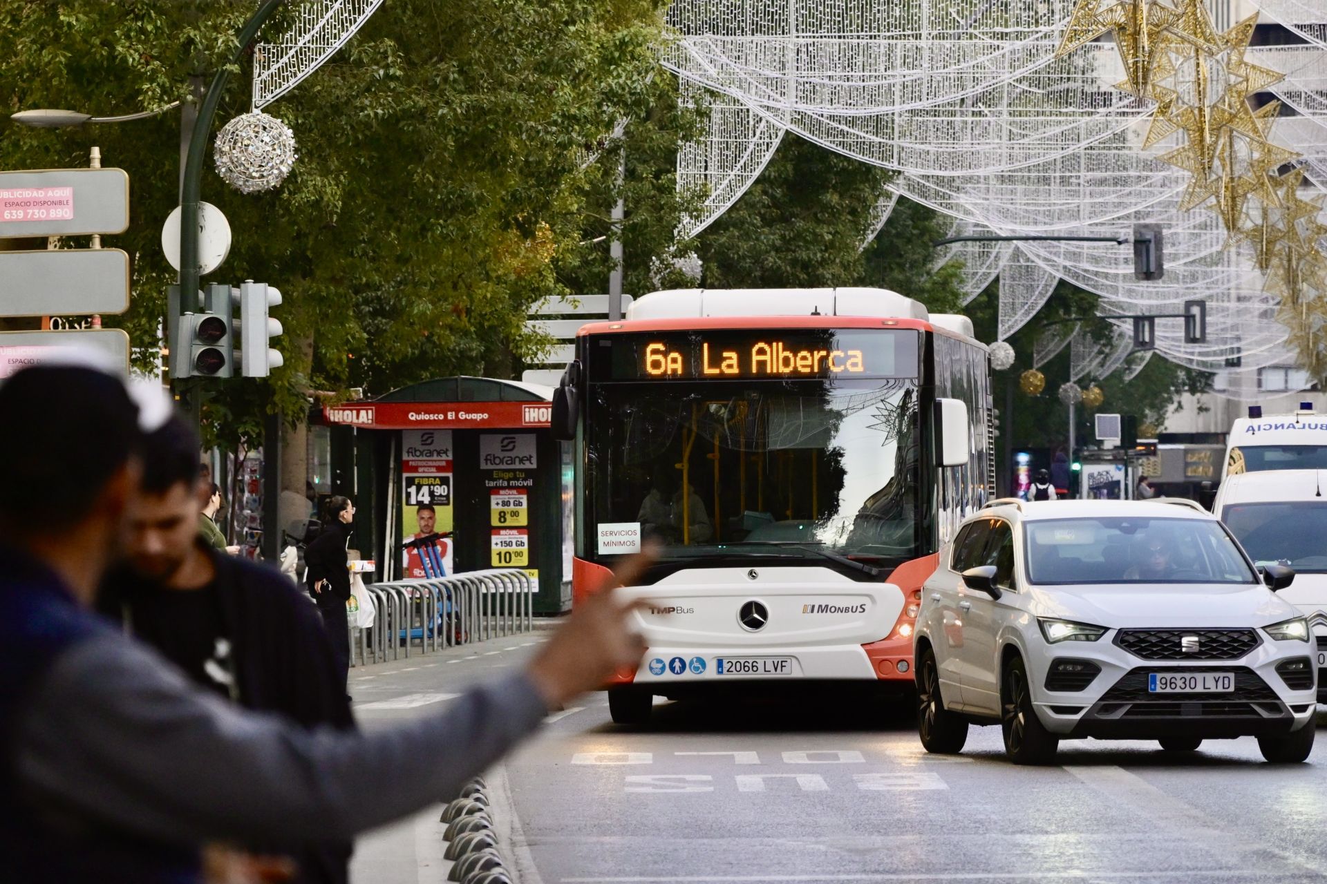 Servicios mínimos en Murcia durante la huelga de transportes de este viernes, en imágenes