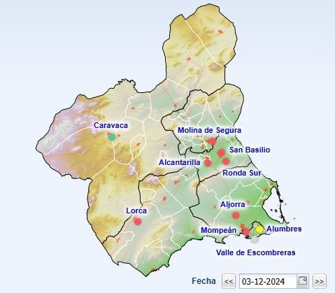Índice de la calidad del aire, este martes, a las 8.00 horas.